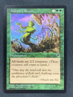 Nature's Revolt Tempest English Magic the Gathering Rare Green Enchantment - LP - Image 1