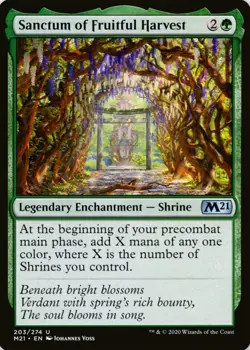 X 1 Sanctum of Fruitful Harvest M21 203 MTG Magic The Gathering - Image 1