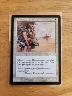 Treasure Hunter - Exodus - MTG Magic - Uncommon - White Creature - Image 1