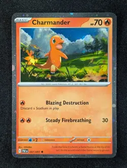 2024 Pokemon CHARMANDER #007/091 Paldean Fates Reverse Holo Common English - Image 1
