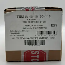 Pokemon TCG Mega Evolutions ME02 Phantasmal Flames Booster Box Case Sealed - Image 1