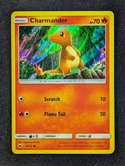2017 Pokemon CHARMANDER #18/147 Burning Shadow Unlimited Holo Common English - Image 1
