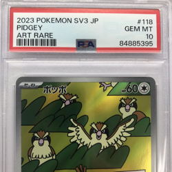 PSA 10 Japanese Pokemon Pidgey AR 118/108 SV3 Ruler of the Black Flame Japan - Image 3