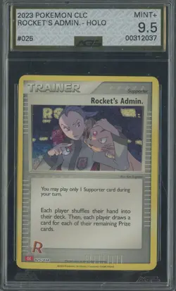 2023 Pokemon CLC #025 Rocket's Admin Holo AGS 9.5 - Image 1
