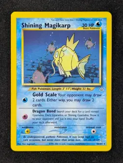 2001 Pokemon SHINING MAGIKARP #66/64 Neo Revelation Cosmos Holo Secret Rare - Image 1