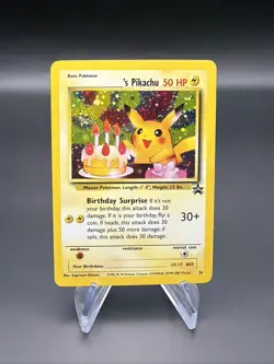 Birthday Pikachu - Holo - #24 WOTC Black Star Promo - Pokemon TCG - 2000 - Image 1