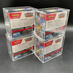 Lot of (4) Pokemon TCG Obsidian Flames Booster Boxes SEALED w/Acrylic Cases - Image 2