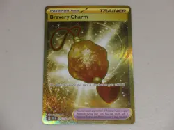 2024 Pokemon Scarlet & Violet Stellar Crown ULTRA RARE GOLD 175 Bravery Charm HR - Image 1