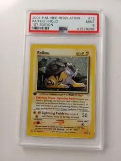 Pokemon PSA 9 Raikou 13/64 - Neo Revelation Holo 1st Edition - Image 1