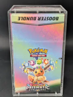 Pokemon SV8.5 Prismatic Evolutions Sealed Booster Bundle Display W/Acrylic Case - Image 1
