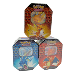 Lot of (3) Pokemon TCG Hidden Fates Zard Gary Raichu GX Tins SEALED NEW - Image 1