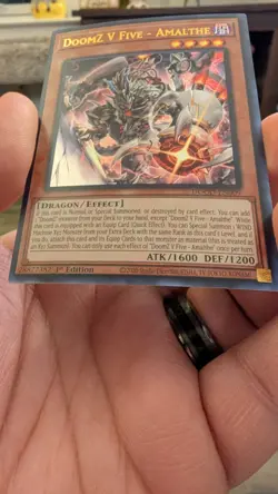 DoomZ V Five - Amalthe - DOOD-EN009 - 1st Edition - Ultra Rare - NM - Yugioh - Image 3