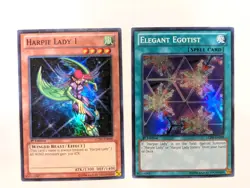 Harpie Lady 1 LCJW-EN090 And Elegant Egoist LCJW-EN098 1st Edition Super Rare LP - Image 1
