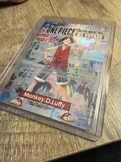 One Piece Monkey D. Luffy US Voyage College Basketball Promo Card Rutgers SEALED - Image 1