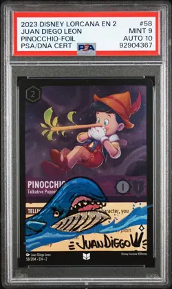 Lorcana Disney - Pinocchio - Artist Signed Sketch - PSA - Image 1