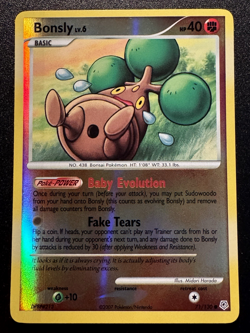 Bonsly 71/130 Diamond & Pearl Pokemon Card Reverse Holo Foil Rare Near Mint - Image 1