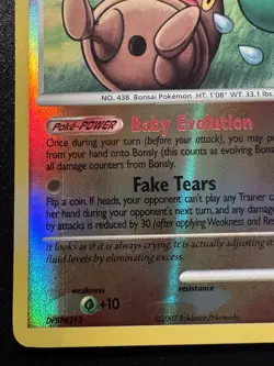 Bonsly 71/130 Diamond & Pearl Pokemon Card Reverse Holo Foil Rare Near Mint - Image 5