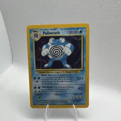 Poliwrath Base Set Holo Pokemon Card 13/102 - Damaged card. - Image 1