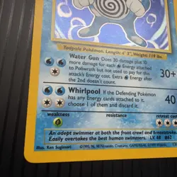 Poliwrath Base Set Holo Pokemon Card 13/102 - Damaged card. - Image 5