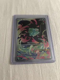 Bulbasaur 133/132 Mega Evolution Stamp Promo Pokemon Card Near Mint English - Image 1