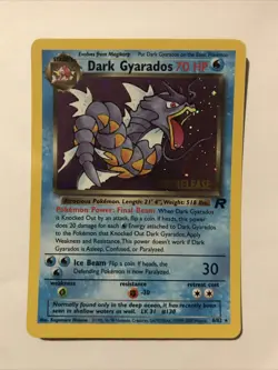 Dark Gyarados 8/82 Holo Team Rocket Prerelease Promo Pokemon Card - NM - Image 1