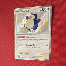 Pokemon Shiny Snorlax PAF Holo Ability Card 202/091 - Image 1