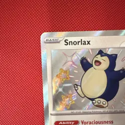 Pokemon Shiny Snorlax PAF Holo Ability Card 202/091 - Image 4