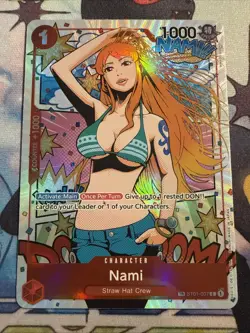 Nami Boom TR Wings Of The Captain Alt Art Treasure One Piece Card - Image 3