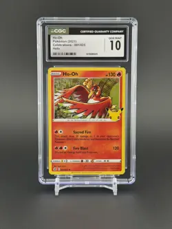 CGC 10 GEM MINT Ho-Oh 2021 Celebrations 001/025 Holo Pokemon Card - Image 1
