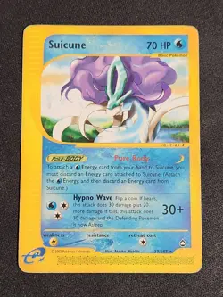 Pokemon Card - Suicune Aquapolis 37/147 Non Holo Rare - Image 1