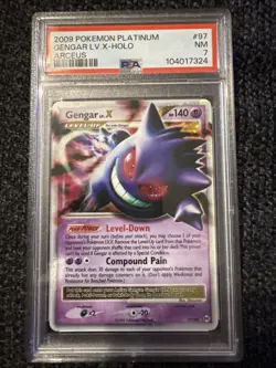 Pokemon Gengar TCG LV.X Platinum Arceus Holo Ultra Rare Card 97/99 2009 PSA 7 - Image 1