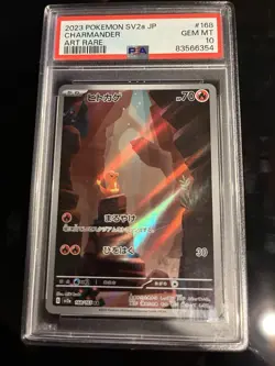 Pokemon Charmander 168/165 Sv2a: Card 151 Art Rare Holo PSA 10 Japanese - Image 1