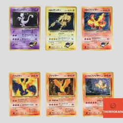 Japanese pokemon card old back vintage Rocket's Mewtwo Zapdos Moltres(B rank) - Image 1