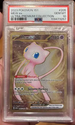 Pokemon Mew ex Full Art 151 UPC Gold Metal Promo Card 205/165 - PSA 10 Gem Mint - Image 1