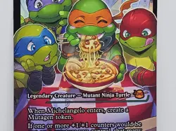 MTG TMNT Michelangelo, Weirdness to 11 Showcase Foil 0288 TMT - Image 3