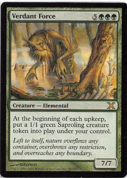 Verdant Force *Rare* Magic MtG x1 Tenth 10th Edition MP - Image 1