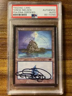 MTG✨Artist Signed GURU ISLAND✨Guru Lands Promo PSA Certified RARE T. Nielsen Art - Image 1