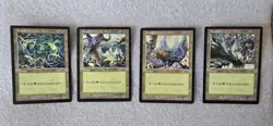 Old School Vintage Magic The Gathering MTG Urza's Saga Land Set Forest - Image 1