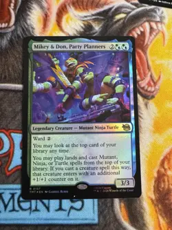Mikey & Don, Party Planners (Foil) 157 MTG Teenage Mutant Ninja Turtles (TMT) * - Image 1
