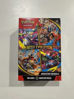 Pokemon TCG Mega Evolution Booster Bundle – Factory Sealed – 6 Booster Packs - Image 1
