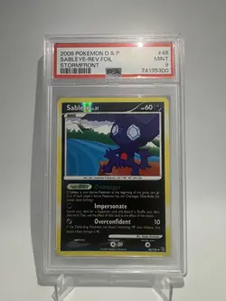 2008 Pokemon Stormfront Sableye #48 Reverse Holo PSA 9 MINT Vintage Card - POP 9 - Image 1