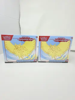 x2 Pokemon Scarlet & Violet Paradox Rift ETB Roaring Moon Elite Trainer Boxes - Image 1