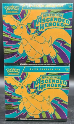 Lot (2) Pokemon TCG Mega Evolution Ascended Heroes Elite Trainer Box Sealed ETB - Image 1