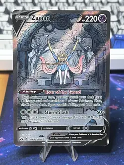 Zacian V GG48/GG70 Crown Zenith: Galarian Gallery Holo NM Pokemon TCG - Image 1