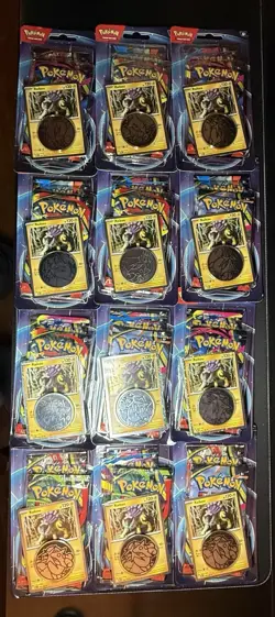 Pokemon TCG Raikou Promo Card + Collector Coin Blister Pack Lot (12) Sealed - Image 2