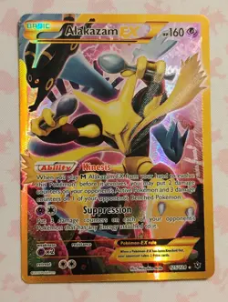 Pokemon Alakazam EX Full Art Secret Rare Holo Fates Collide 125/124 Eng LP - Image 1