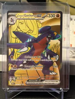Pokemon TCG Cynthia's Garchomp EX 215/182 Ultra Rare Holo Sv10 330 HP - Image 3