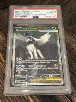 4954 Mega Absol ex 2025 Pokemon Mega Evolution #180 SIR PSA 10 - Image 1