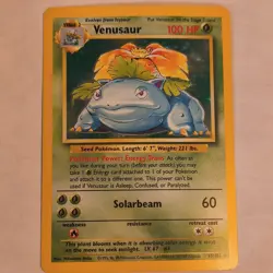 LP Pokemon Venusaur 15/102 Base Set Holo Rare 1999 - Image 1