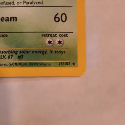 LP Pokemon Venusaur 15/102 Base Set Holo Rare 1999 - Image 5